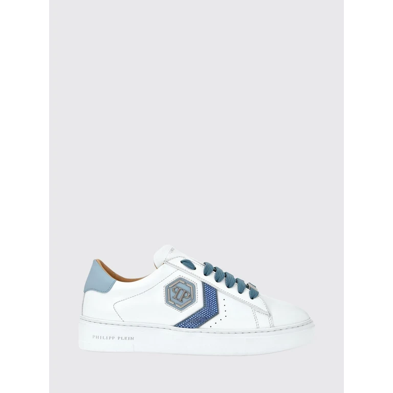 Low-Top Leather Sneakers with Monogram and Hexagon Logo (AADSUSC0678PLE075N07)