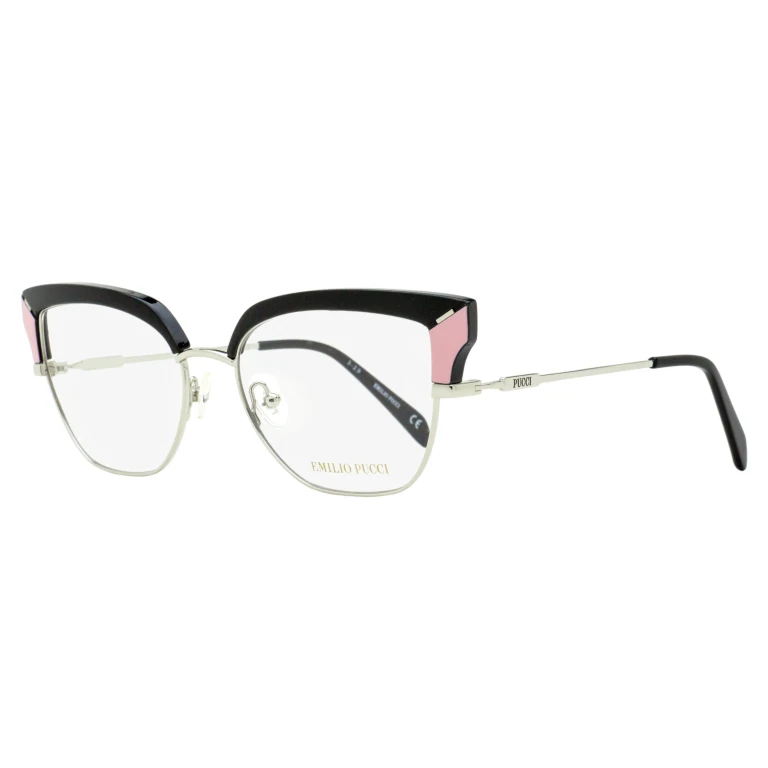 Emilio Pucci Semi-Cat-Eye Geometric Butterfly Eyeglasses