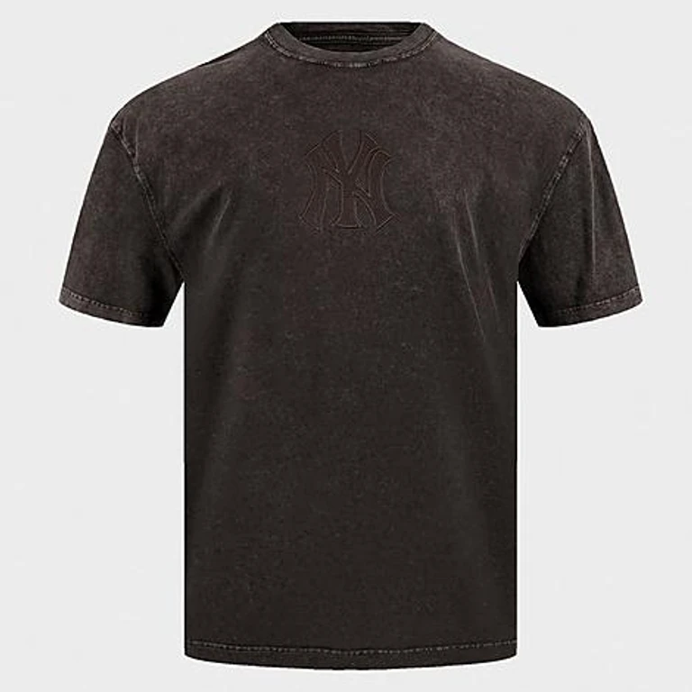 Camiseta Pro Standard New York Yankees MLB Enzyme Wash Logo en Marrón Lavado