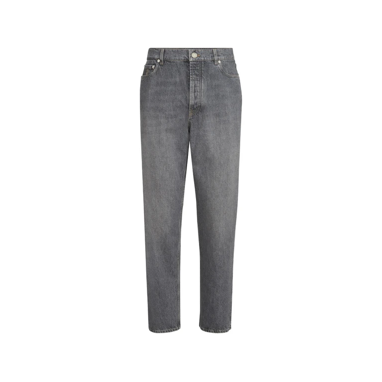 Brunello Cucinelli Greyscale Denim Iconic Fit Five-pocket Trousers