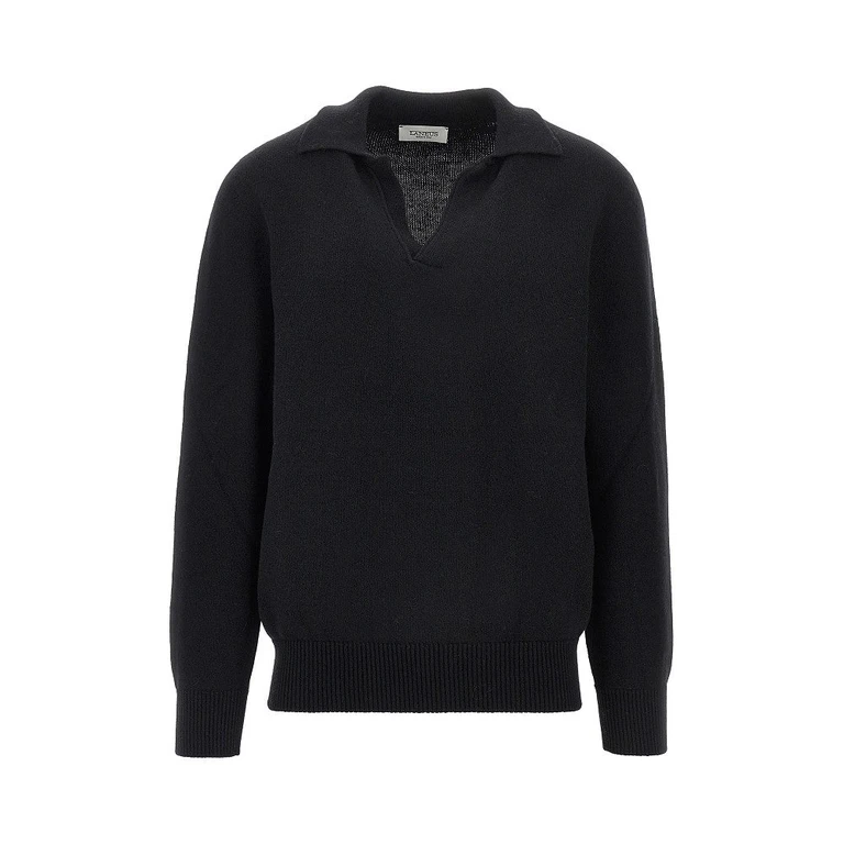 Merino wool and cashmere polo shirt Man 48