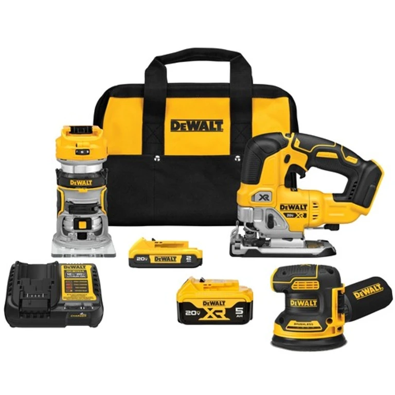 DCK307D1P1 20V MAX XR Brushless Lithium-Ion 3-Tool Combo Kit with 2 Batteries (2 Ah/5 Ah)
