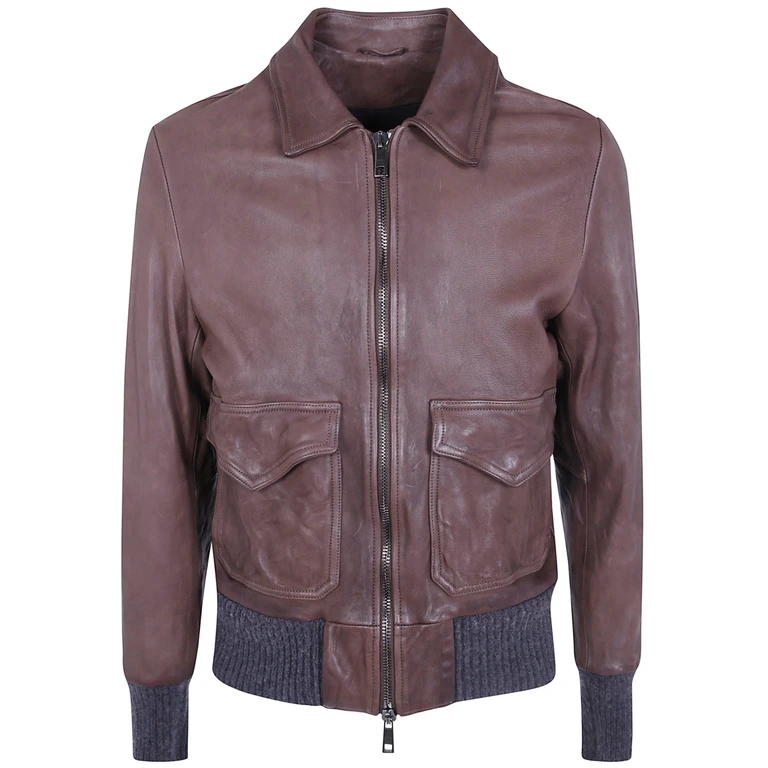 GIORGIO BRATO Jacket Classic Knit "Gu27f.20010.V Bark"