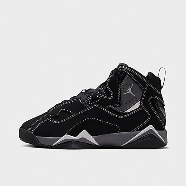 Jordan Big Kids True Flight Basketball Shoes in Black/Dark Smoke Grey Size: 5.5