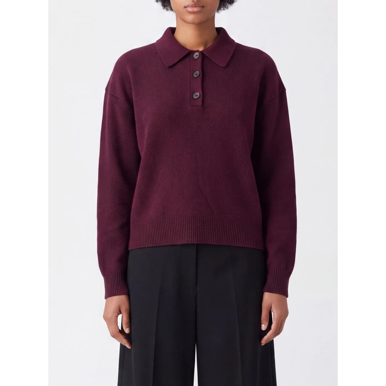 Long-Sleeved 100% Cashmere Knit Polo Shirt with Dropped Shoulders (A0912289BGN28)