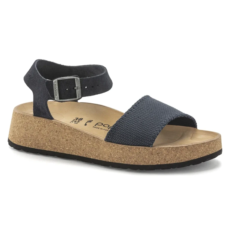 Women's Glenda Suede Leather/Textile Midnight Sandals