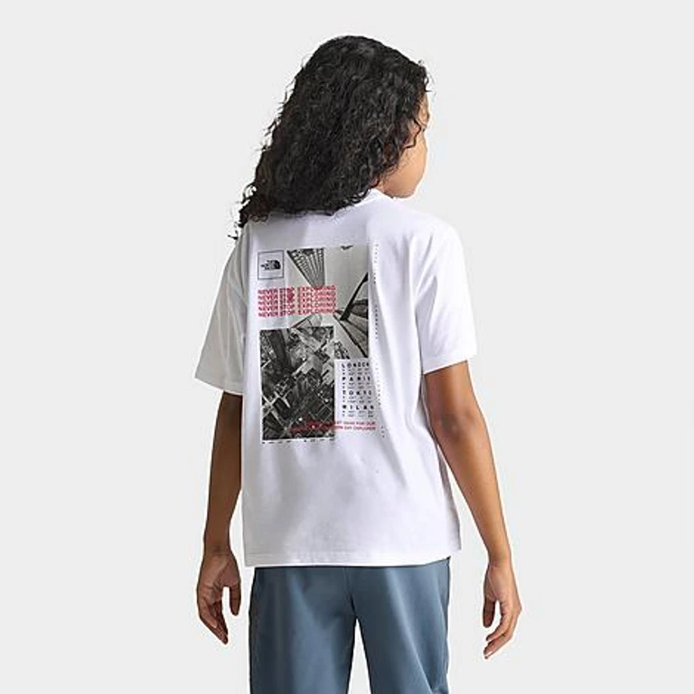 Big Kids City Graphic T-Shirt in TNF White Size: Small