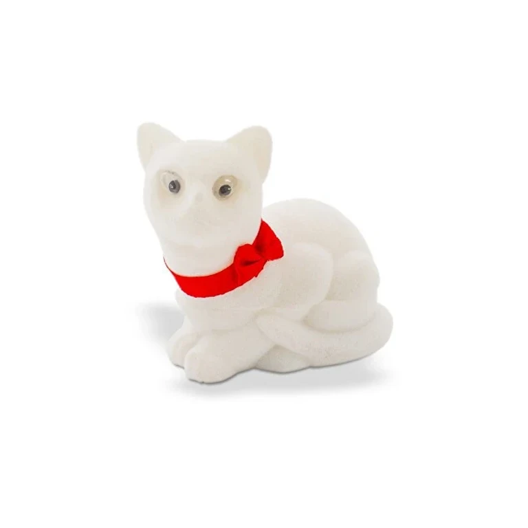 Suede Leather Gift Box Cat Kdet8-W