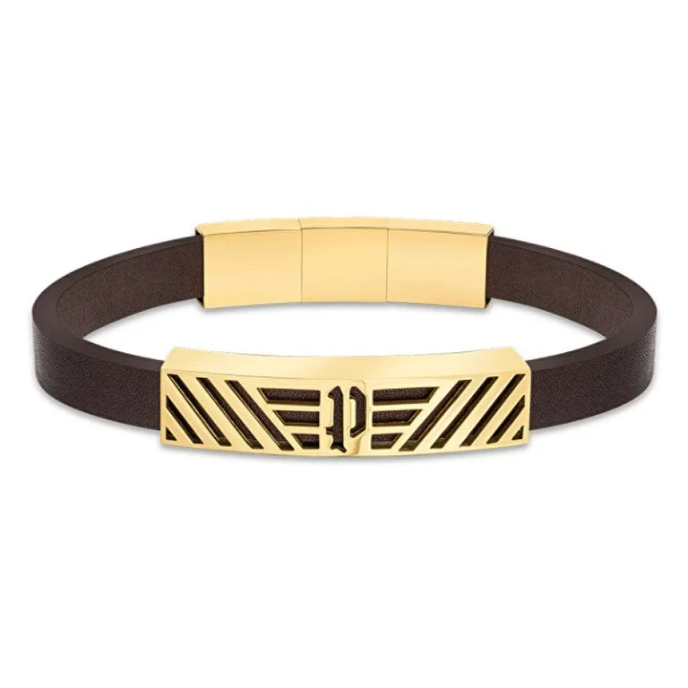 Modern leather Bracciale Lattitude PEAGB2211704 - Length: 18 cm