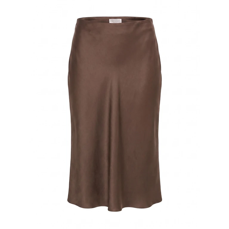Satin Cady Fluid Pencil Skirt