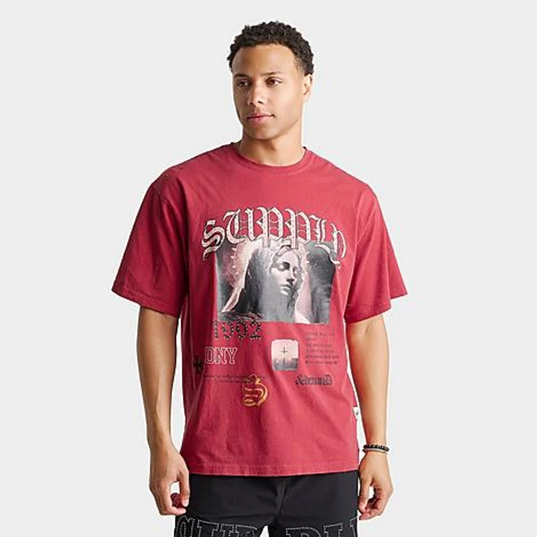 Camiseta Supply & Demand Contort em vermelho lavado
