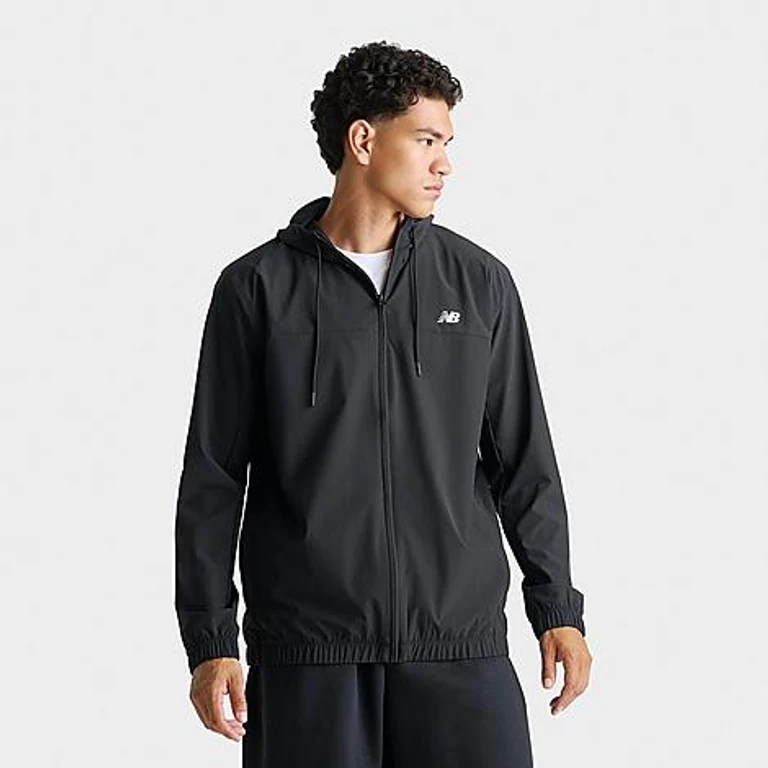 Men's Performance Full-Zip Woven Jacket in Black Size: Small