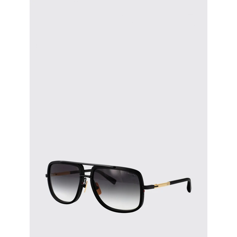 Mach-One Aviator Sunglasses in Metal and Acetate with Double Bridge (DRX-2030-G-BLK-18KBLACK)