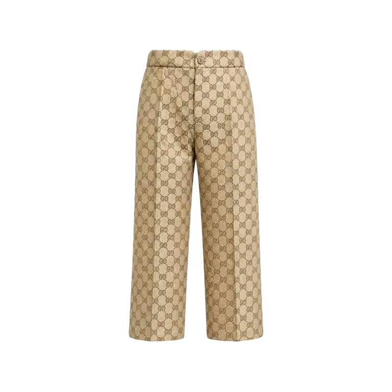 GG Canvas Button-fastening Trousers