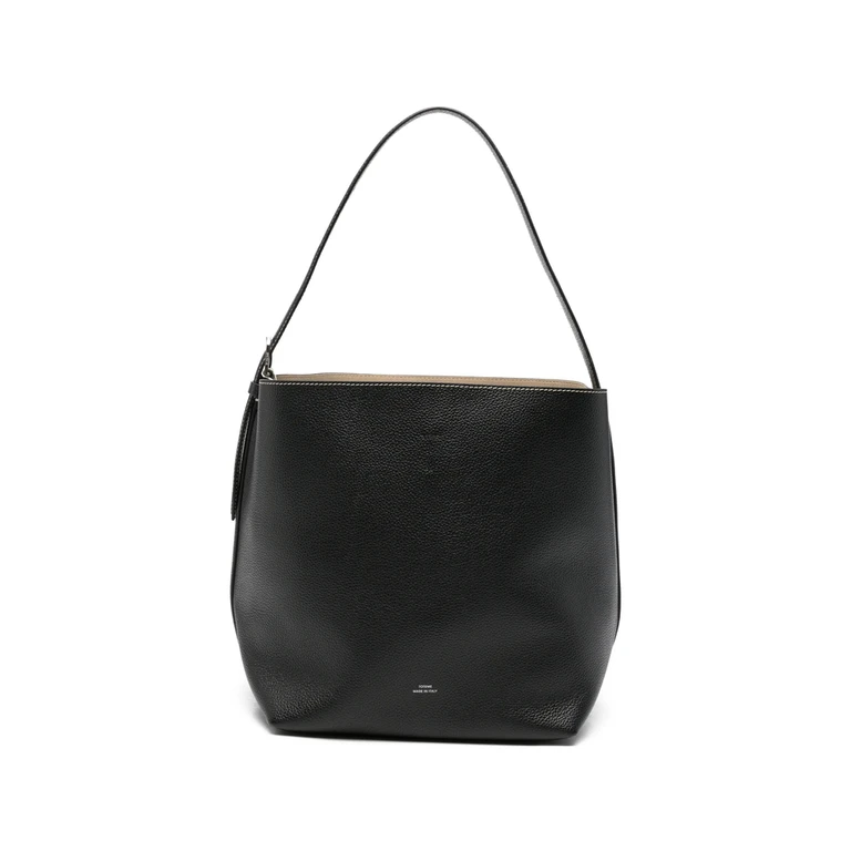 Medium Belted Grained-leather Tote Bag
