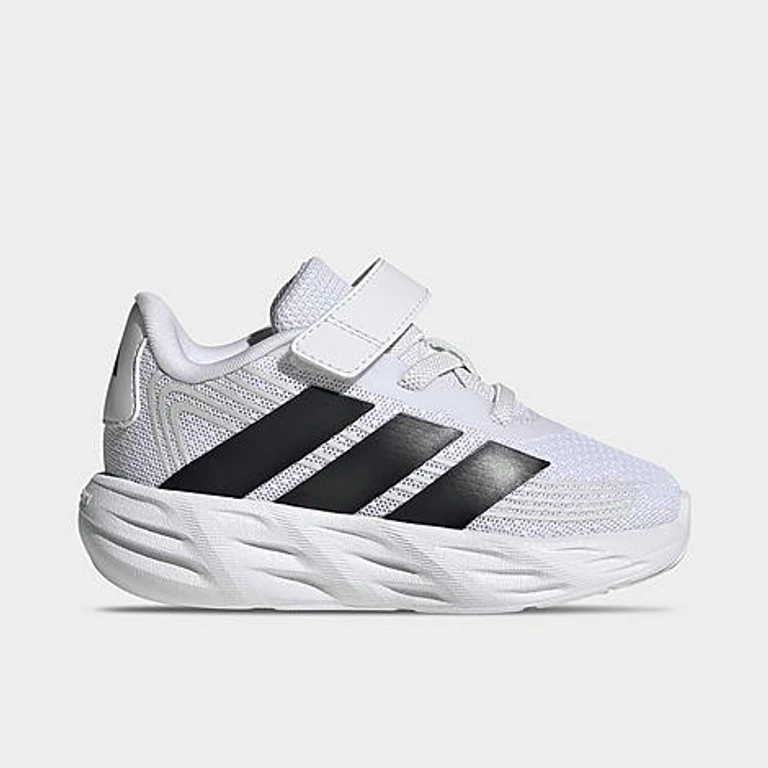 Kids Toddler Galaxy 8 Hook-And-Loop Stretch Lace Running Shoes in Footwear White/Core Black/Dash Grey Size: 4.0