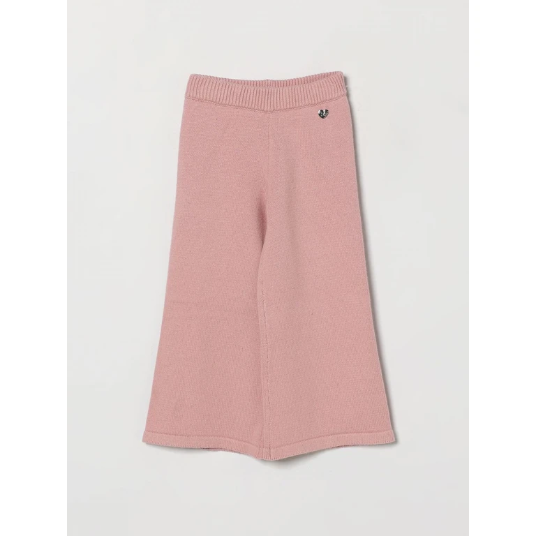 Girl's Wool and Cotton Knit Trousers with Elasticised Waist (17H40980600094)