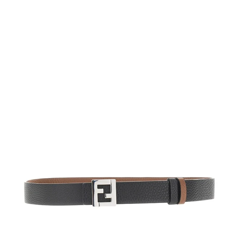 'FF' leather reversible belt Man 85