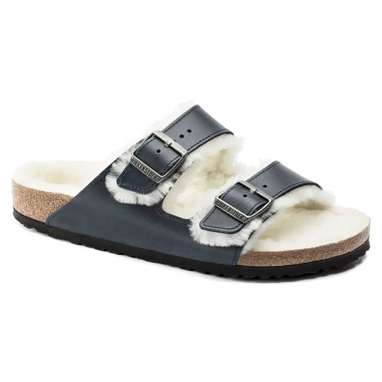 Arizona Shearling Oiled Leather Sandals