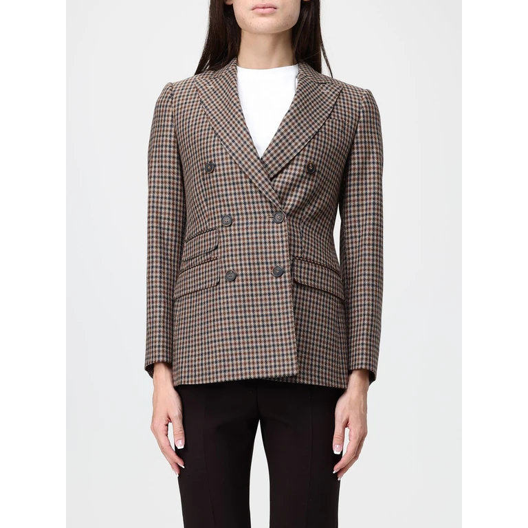 Prince of Wales Pure Wool Double-Breasted Blazer (2621046211600001)