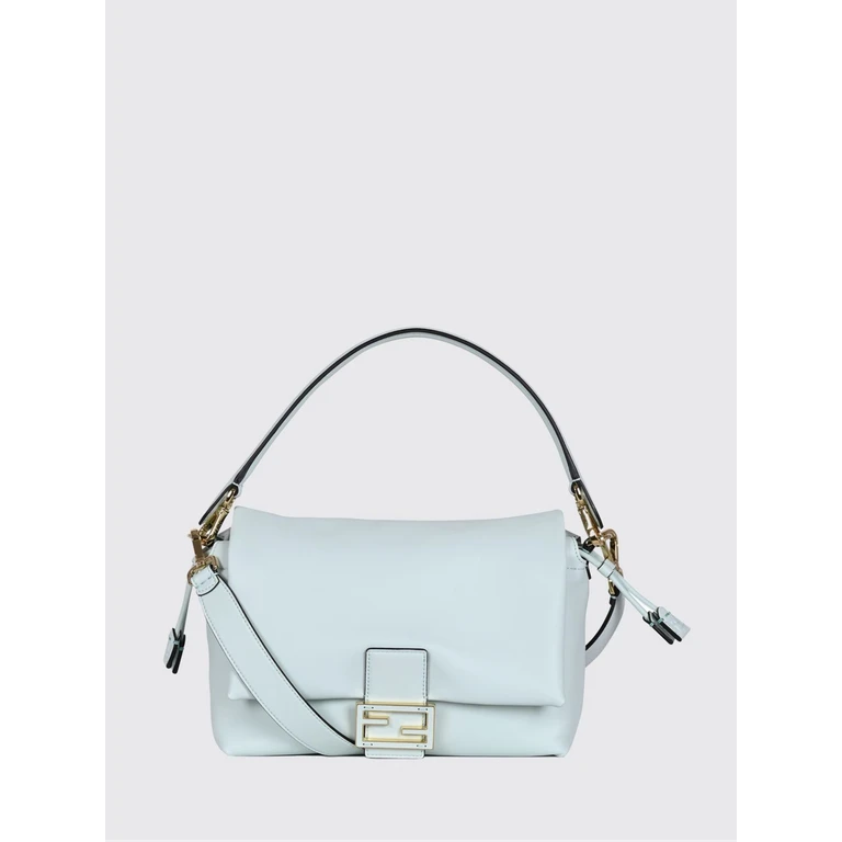 Mamma Baguette Shoulder Bag in Lambskin Leather with Metal FF Logo (8BR833AQ0DF1WLO)