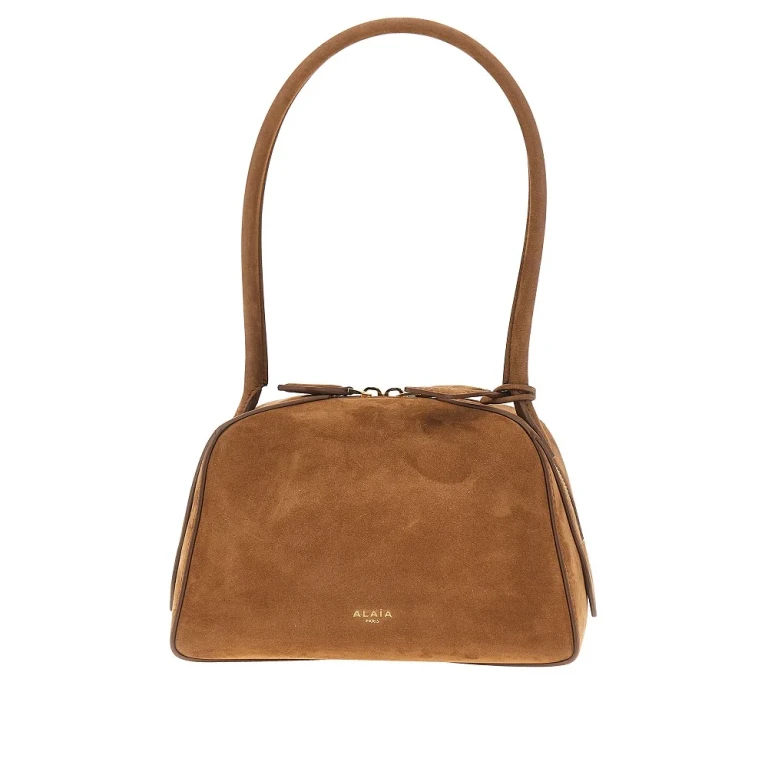 ALAIA Nubuck leather small 'Le Bouledogue' bag Woman One Size