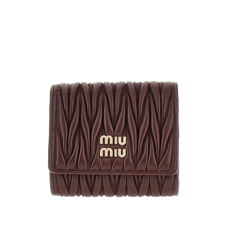 Matelassé nappa leather twi-fold wallet Woman One Size
