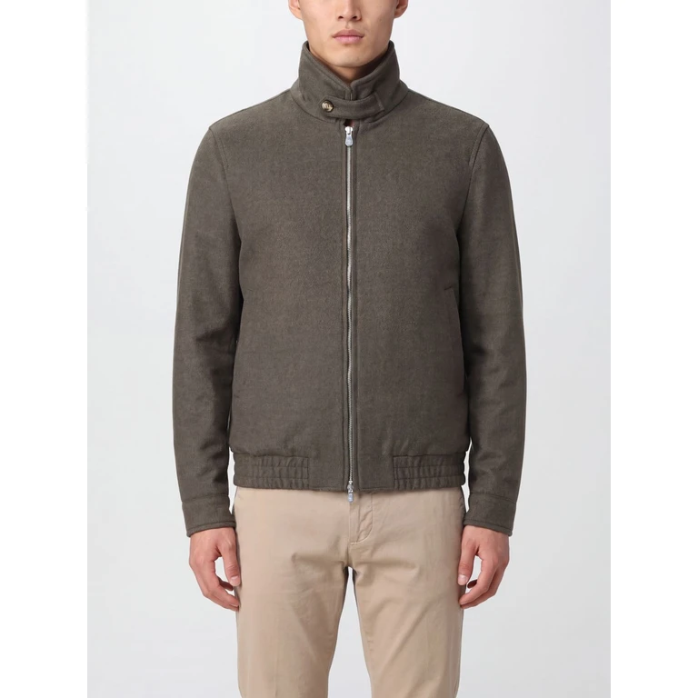 Wool Bomber Jacket with High Neck and Zip Closure (MV4676379C014)
