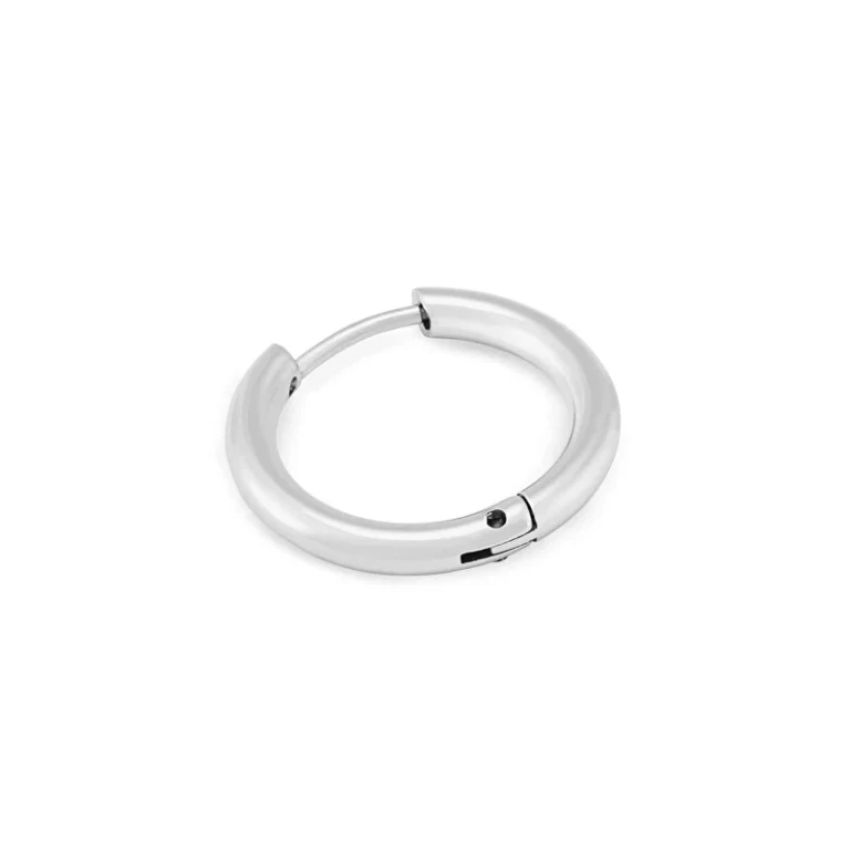 Single steel hoop Orecchino - Diameter: 1.6cm