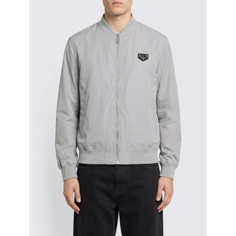 Lightweight Nylon Bomber Jacket with Iconic Collar and Logo (UAECMRB2964PNY002N10)