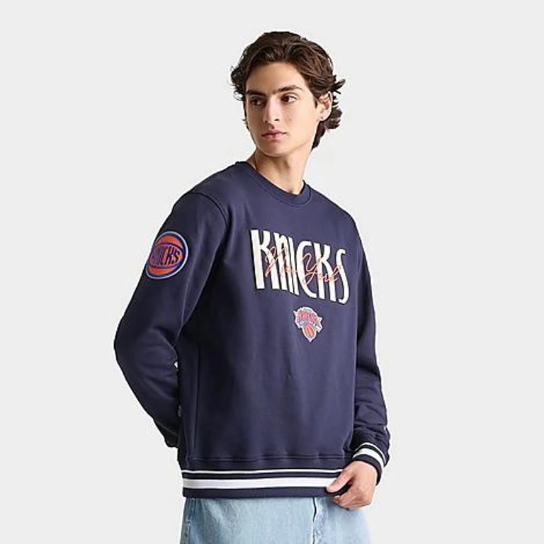 New York Knicks NBA Original Players Fleece Crewneck Sweatshirt