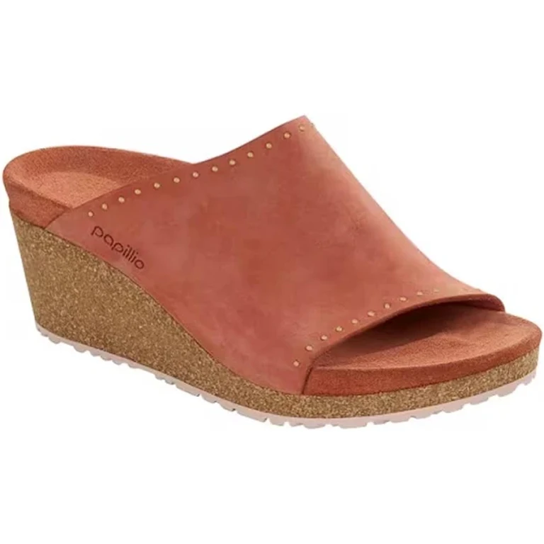 Namica Exquisit Nubuk Leather Earth Red Rivets