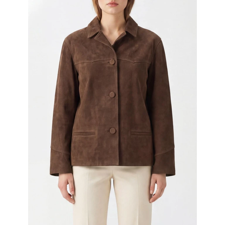 Veste chemise en daim marron Tory Burch