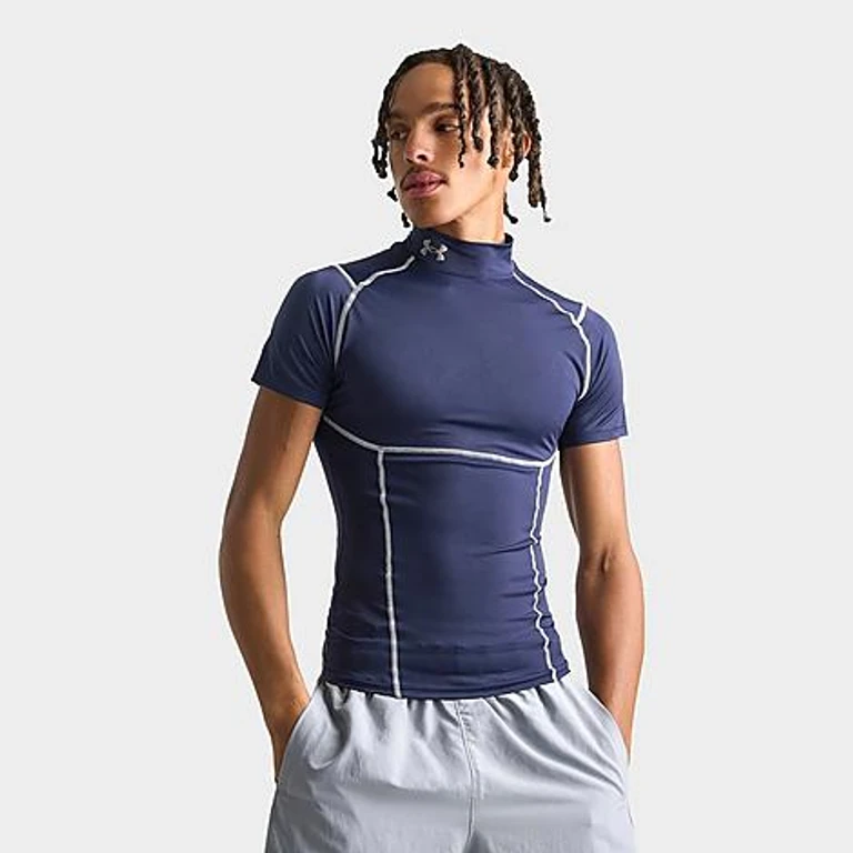 Men's HeatGear Elite Mock Training Top in Midnight Navy Size: Small