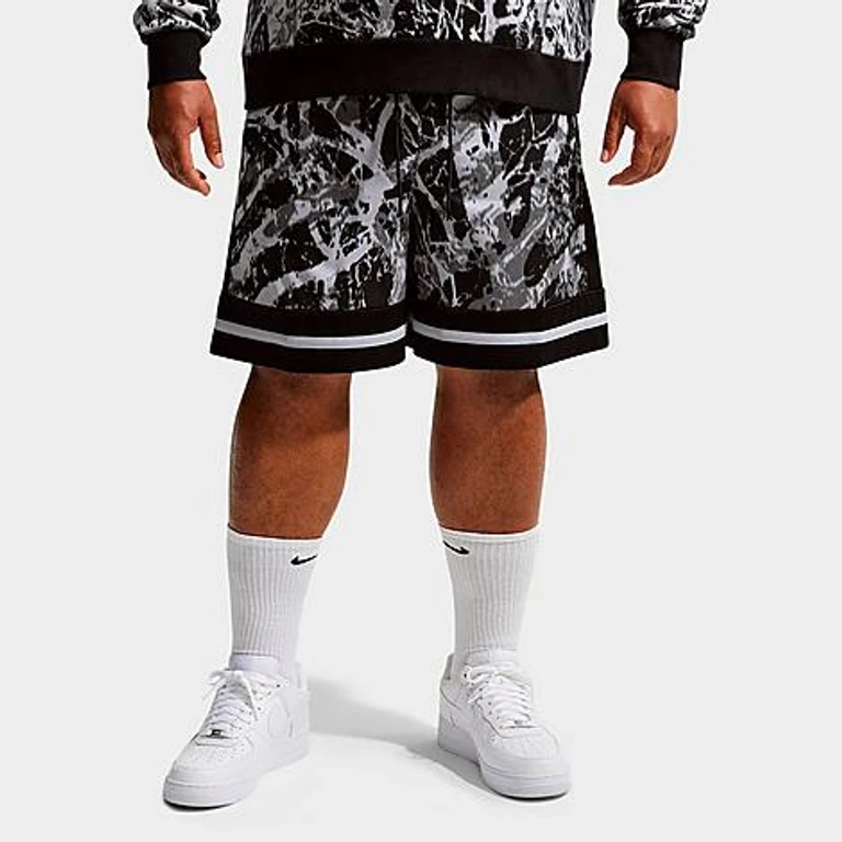Men's Ja Morant Dri-FIT 8" Basketball Shorts in Black/Light Smoke Grey/Metallic Silver Size: Small