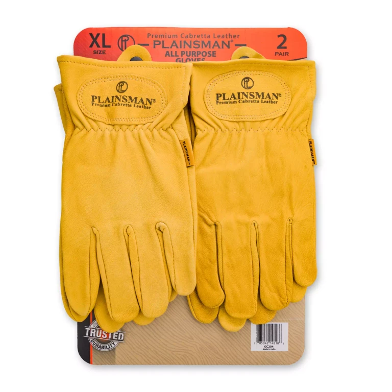 Tan Premium Cabretta Leather Gloves - 2 Pairs (XL):- X Large