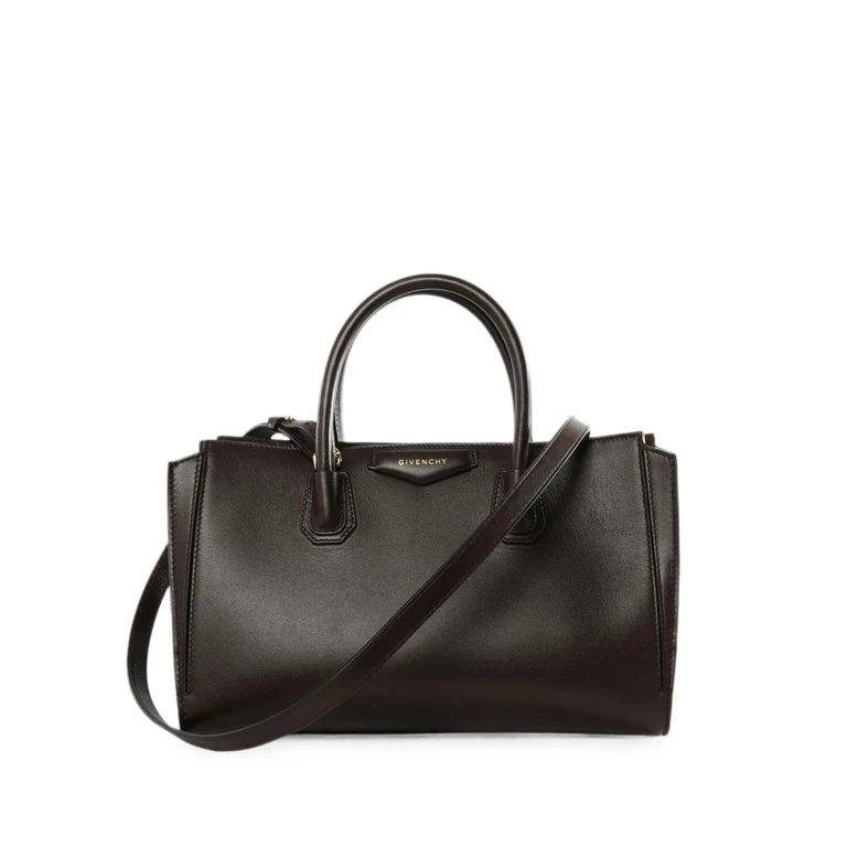 Small Antigona Catchall Bag In Shiny Grained Leather