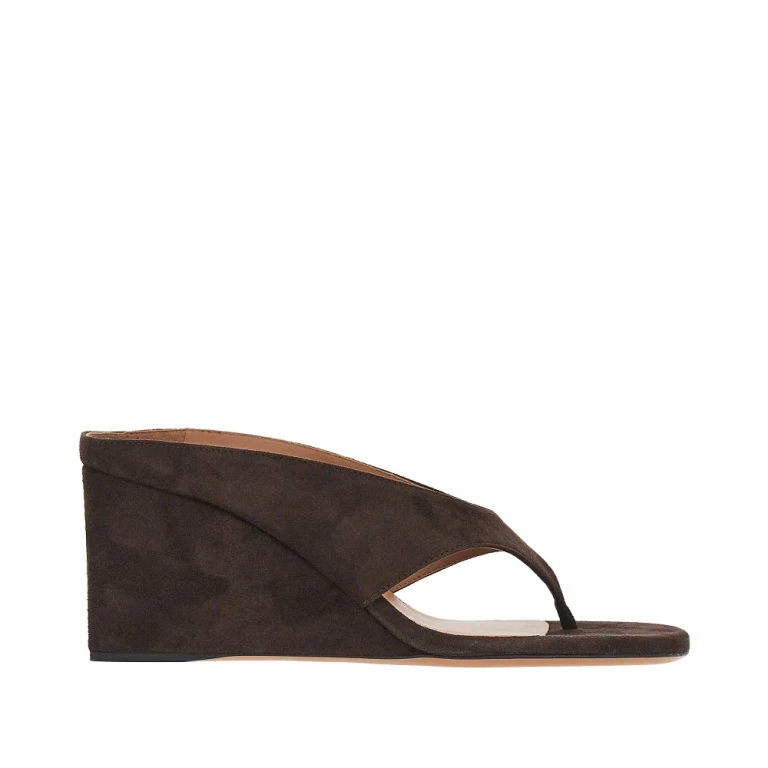 ALAIA Suede leather 'Cube' thong mules Woman 37