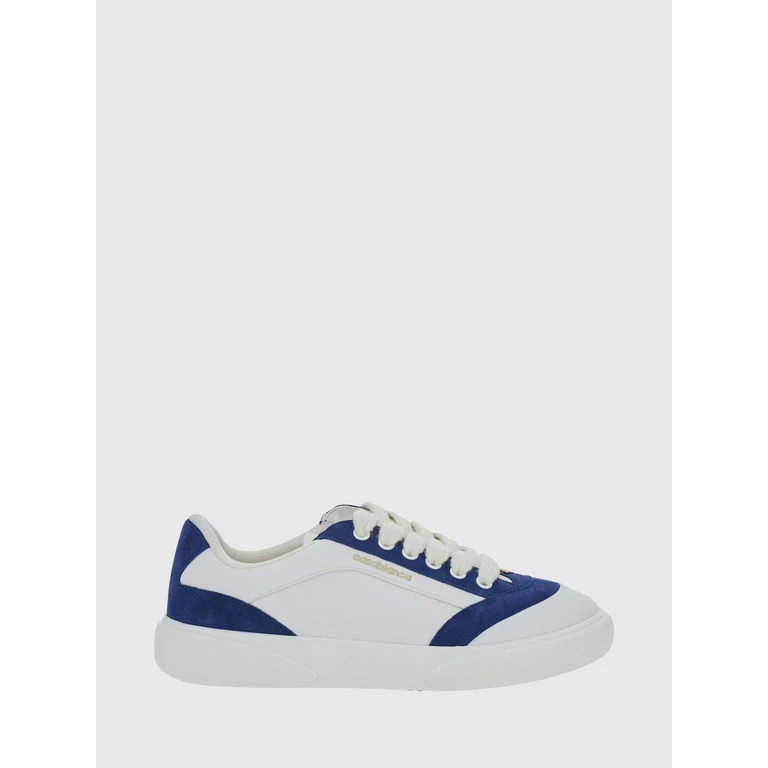 Bicolor Leather and Fabric Sneakers with Round Toe (APF26SNK02511M)