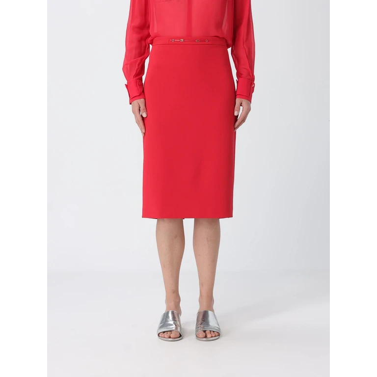 High-Waisted Crêpe Midi Pencil Skirt with Slit (GO22366E2CG5)