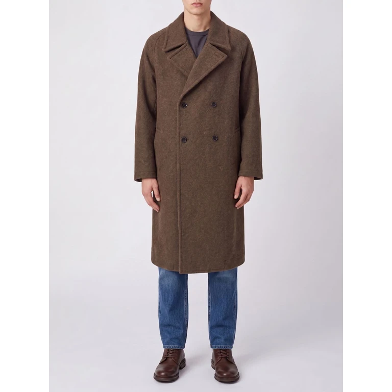 Manteau croisé marron Lemaire