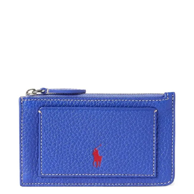 'Polo Play' Leather Zip Card Case