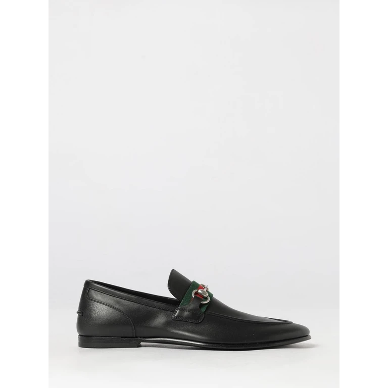 Como Leather Loafers with Horsebit Detail and Web Stripe (874936AAGSM1060)
