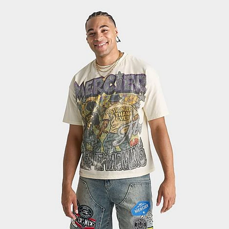 Camiseta gráfica graffiti MERCIER en blanco vintage
