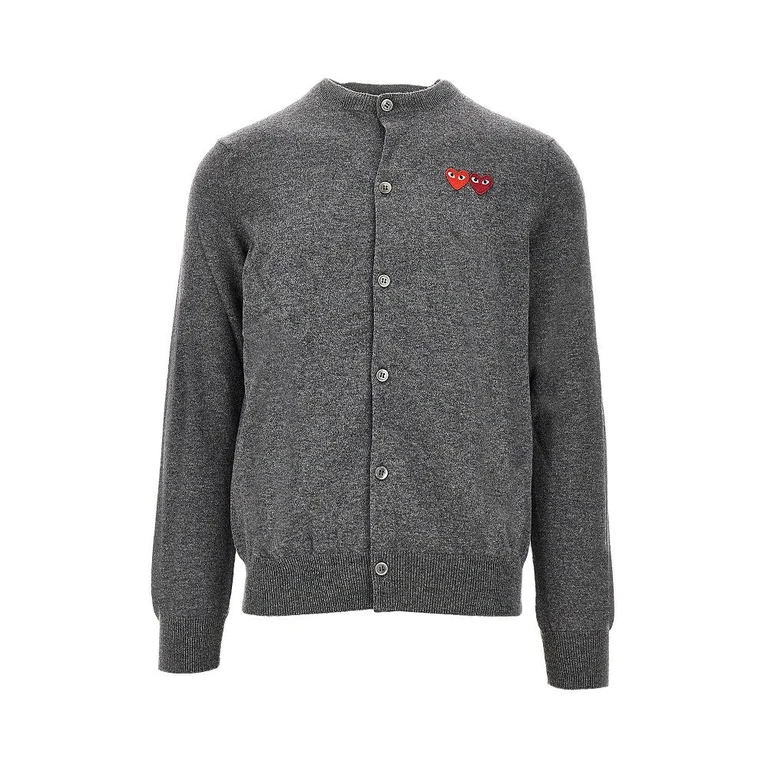 COMME DES GARCONS PLAY Hearts patches wool cardigan Man M