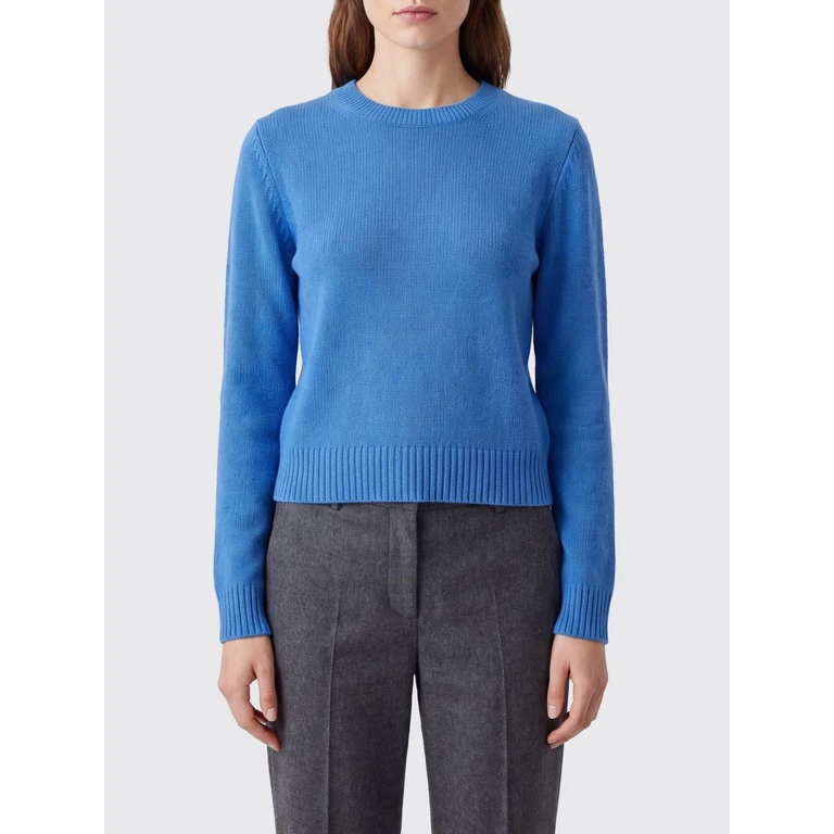 Long-Sleeved Pure Cashmere Crewneck Jumper (2022117AZU)