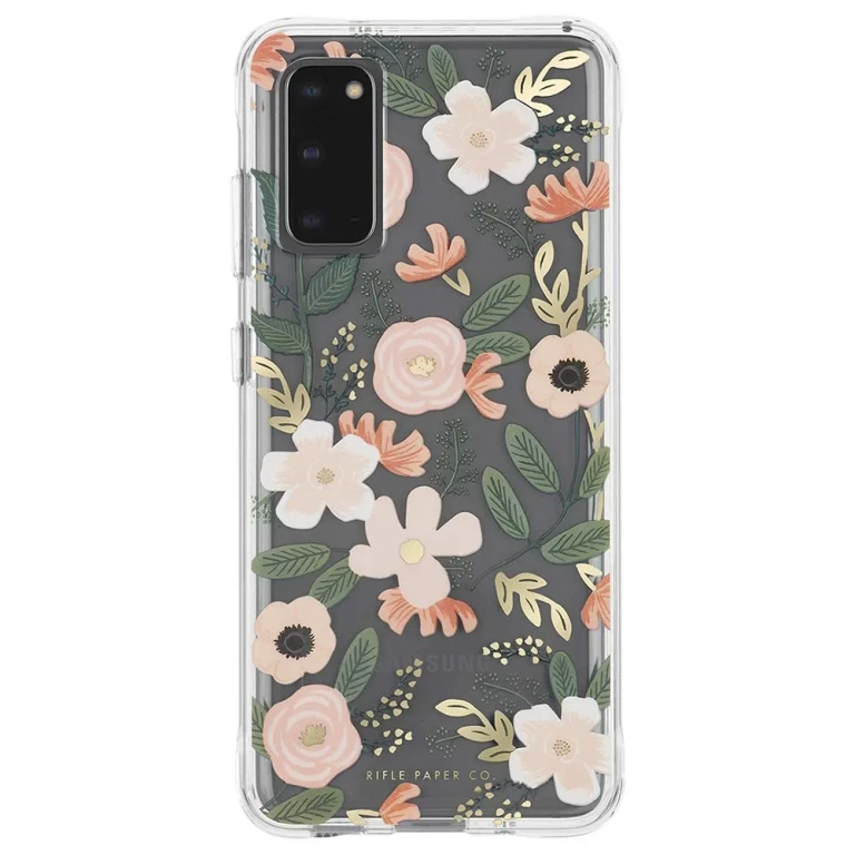 Rifle Paper Co. Samsung Galaxy S20 Case, 10ft Drop Protection, Fashionable Case for Samsung S20, Scratch Resistant, Enhanced Grip, Slim Fit, Cute Phone Case, Wireless Charging Compatible, Wild Flowers