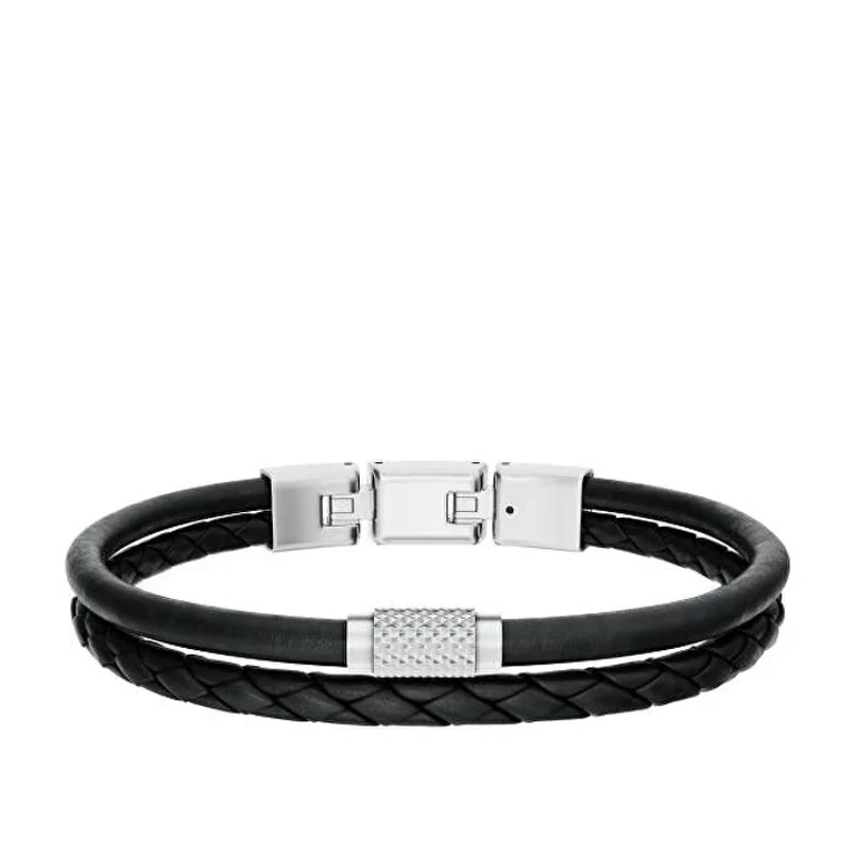 Leather double Bracciale da uomo JF04989040