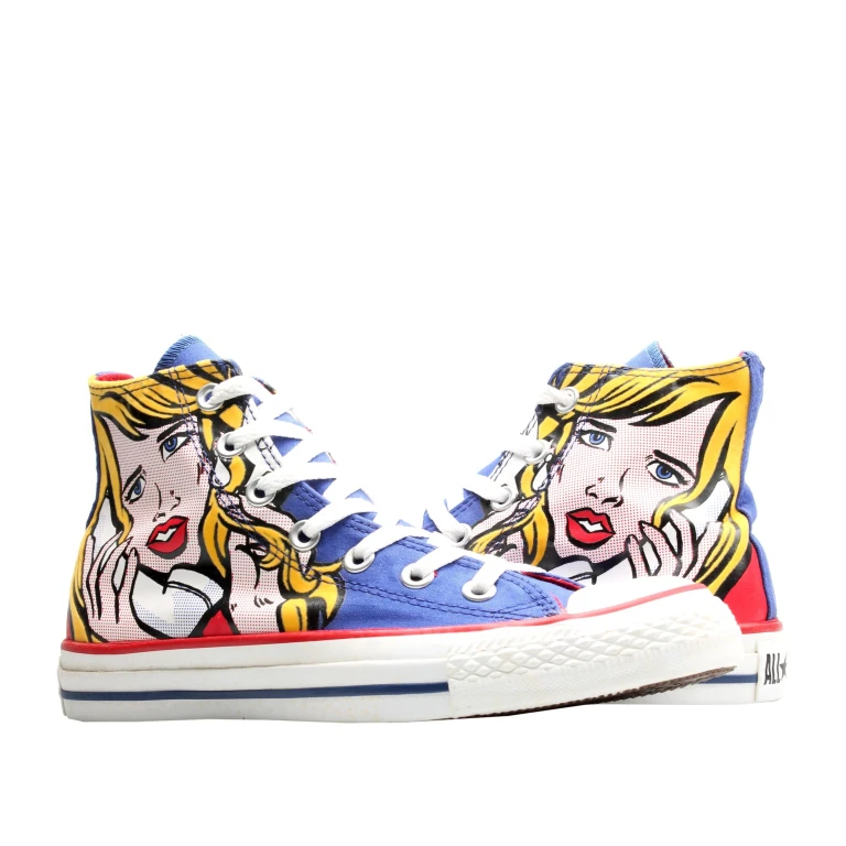 Chuck Taylor All Star Pop Art Print Hi Sneakers - Royal/Yellow