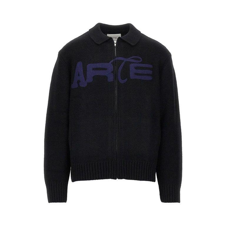 Knitted cardigan with logo embroidery Man S